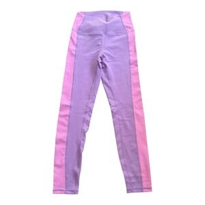 Wilo The Label Womens XS‎ Purple Pink Colorblock High Waisted Active Leggings